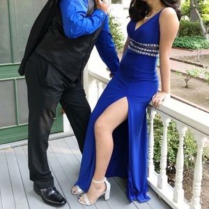 Simple Royal Blue Prom Dress